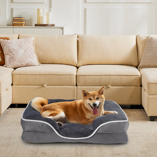 Non-Slip Base Waterproof Liner Orthopedic Dog Bed