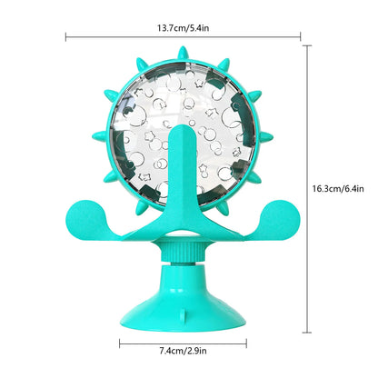 Dog Toy with 360° Rotating Food Dispensing Wheel