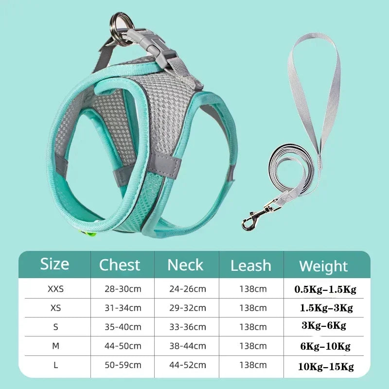 Adjustable Breathable Mesh Puppy Dog Harness