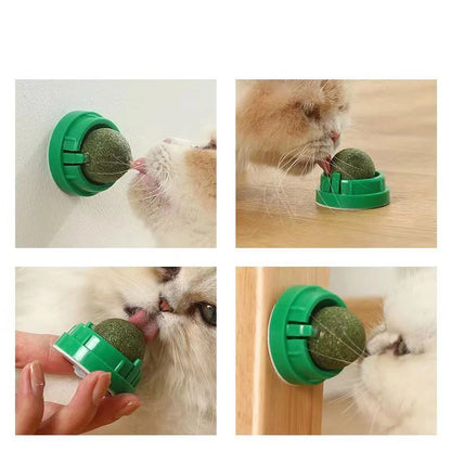 The Catnip Cat Wall Stick-on Ball Toy