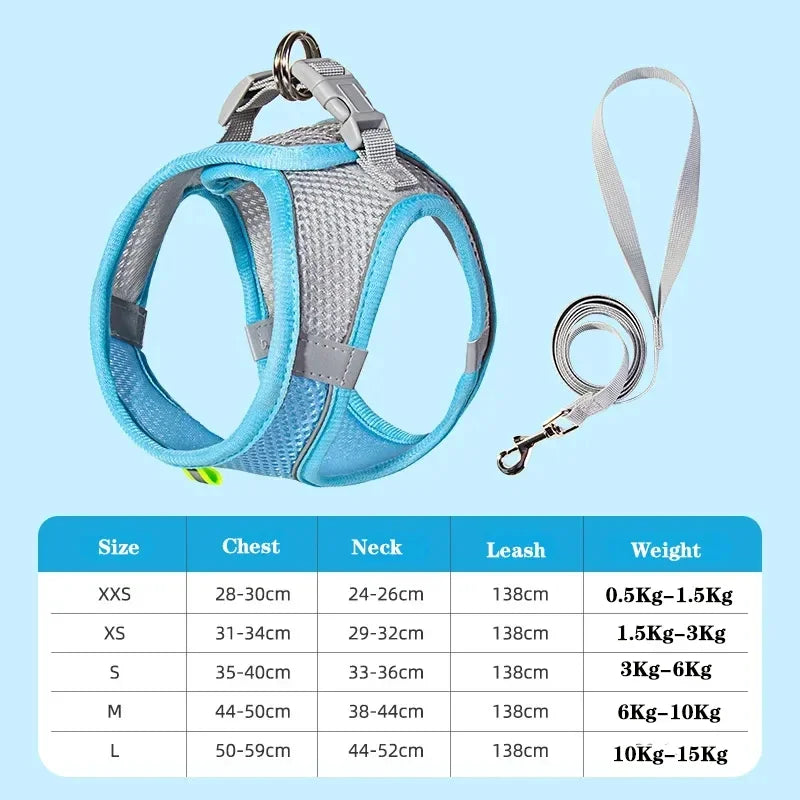 Adjustable Breathable Mesh Puppy Dog Harness