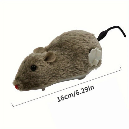 Fun and Interactive Plush Wind-Up Mouse Toy