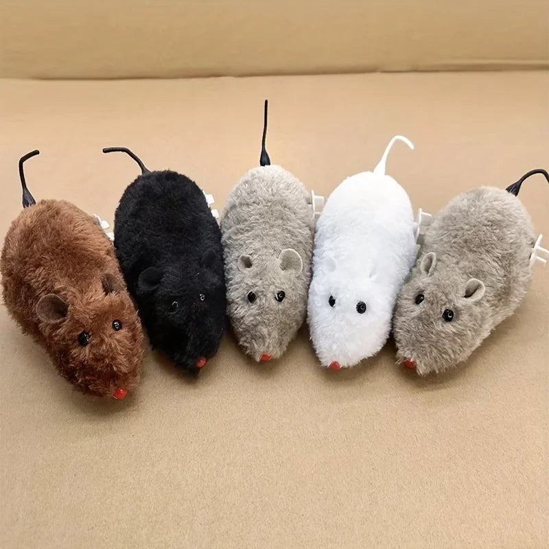 Fun and Interactive Plush Wind-Up Mouse Toy