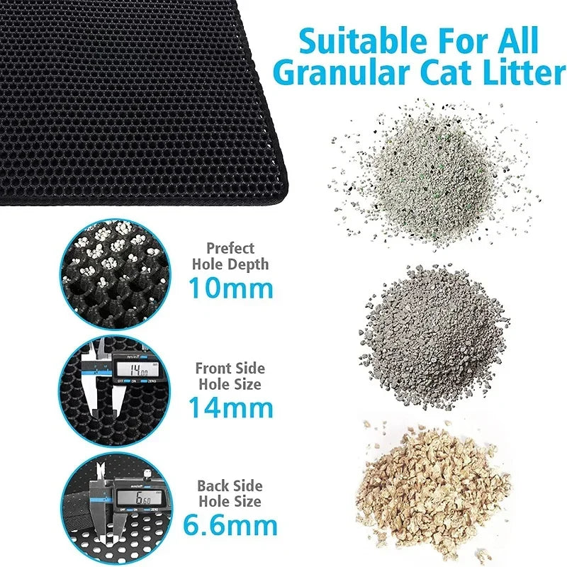 Non-slip Double Layer Cat Litter Mat