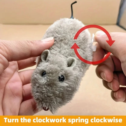 Fun and Interactive Plush Wind-Up Mouse Toy