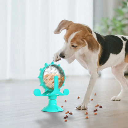 Dog Toy with 360° Rotating Food Dispensing Wheel