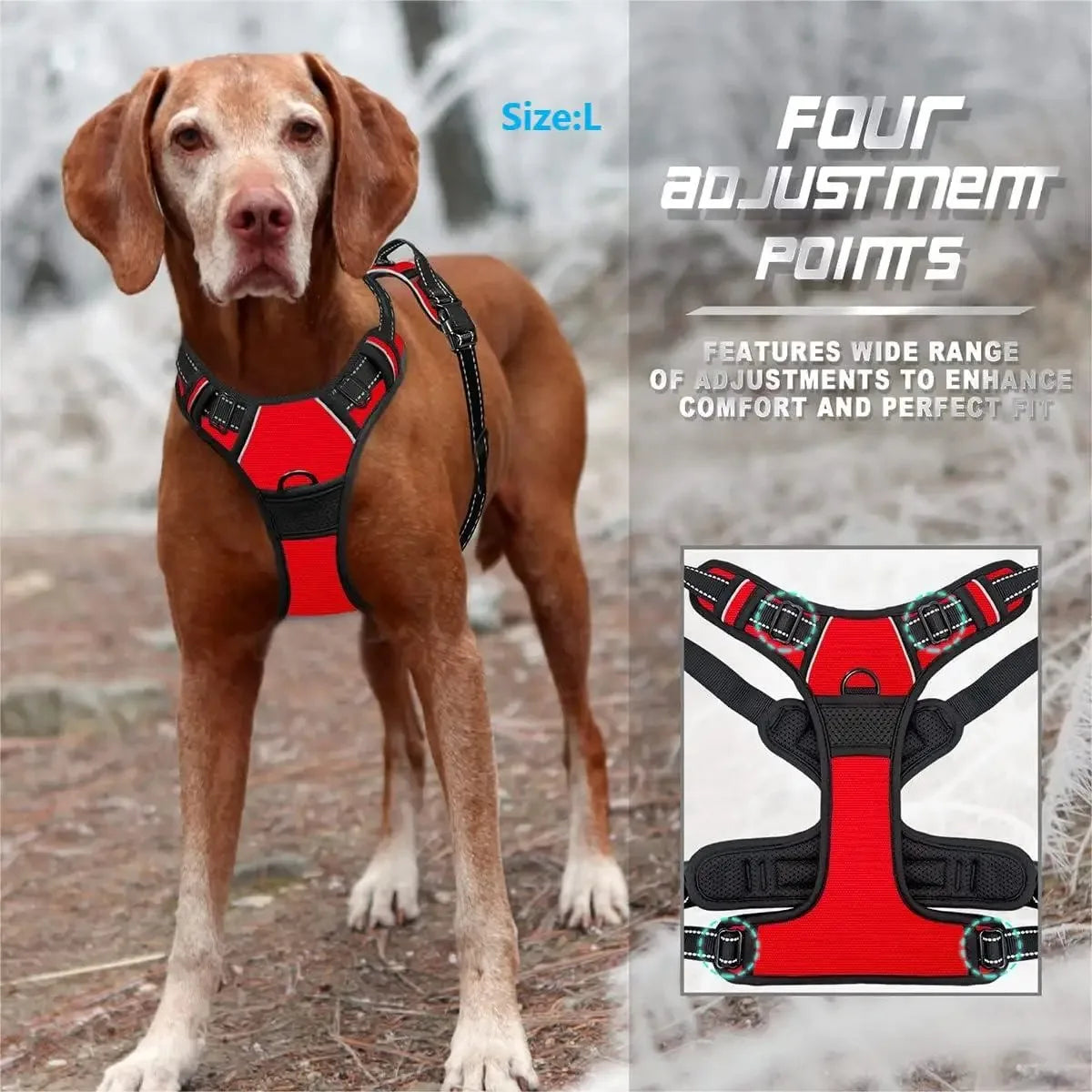 Leather Dog Collars Harness Big Vests