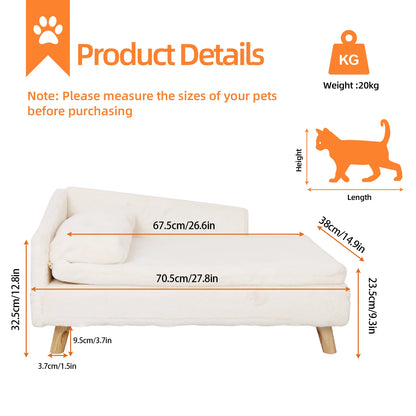 Waterproof Nordic Pet Stool Bed with Cozy Pad